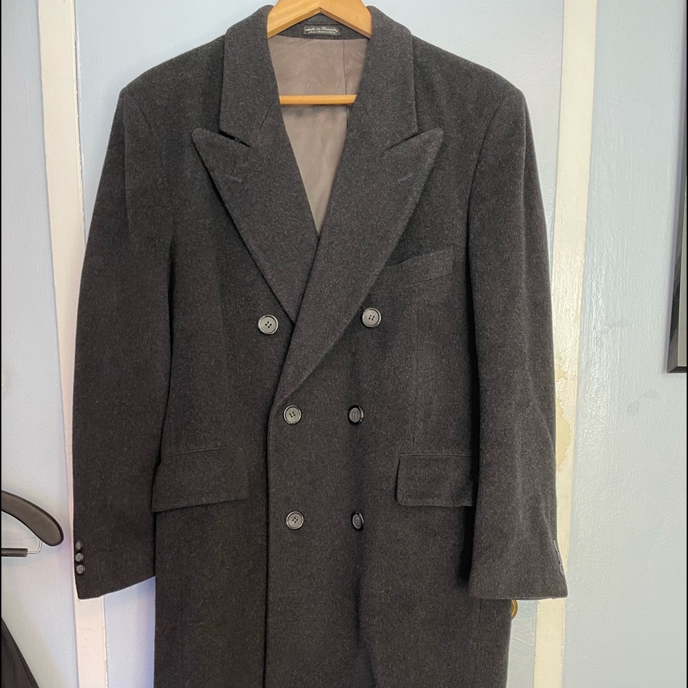 Charcoal Grey Double Breasted overcoat